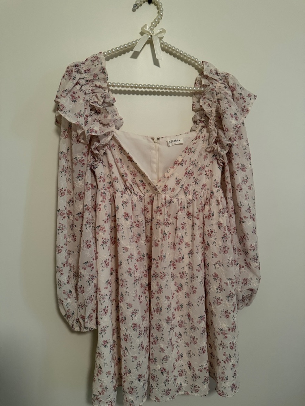 Storia Floral Babydoll Mini Floral Dress